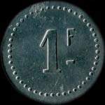 Jeton de 1 franc �mis par la Cantine Ballion du Bataillon de l'Air 124 � Cazaux - revers