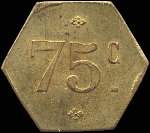 Jeton de n�cessit� de 75 centimes �mis par La Chaumi�re � Bagn�res-de-Luchon (31110 - Haute-Garonne) - revers
