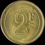 Jeton de n�cessit� de 2 francs �mis par La Compagnie Fermi�re de Luchon (31110 - Haute-Garonne) - revers