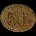 Jeton de n�cessit� de 50 centimes �mis par le Casino de Luchon � Bagn�res-de-Luchon (31110 - Haute-Garonne) - revers
