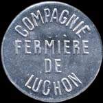 Jeton de nécessité de 50 centimes émis par La Compagnie Fermière de Luchon (31110 - Haute-Garonne) - avers