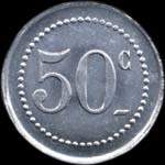Jeton de nécessité de 50 centimes émis par La Compagnie Fermière de Luchon (31110 - Haute-Garonne) - revers