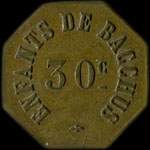 Jeton de nec�ssit� de 30 centimes �mis par les Enfants de Bacchus � Bagnolet - avers