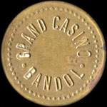 Jeton de n�cessit� de 25 centimes �mis par le Grand Casino de Bandol (83150 - Var) - avers