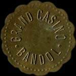 Jeton de n�cessit� de 50 centimes �mis par le Grand Casino de Bandol (83150 - Var) - avers