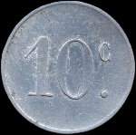 Jeton de n�cessit� de 10 centimes �mis par l'Union des Commer�ants de Barbaira (11800 - Aude) - revers