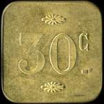 Jeton de 30 centimes �mis par l'H�tel des Grottes de Baume-les-Messieurs (39210 - Jura) - revers