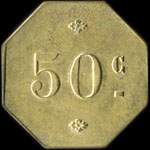 Jeton de 50 centimes �mis par l'H�tel des Grottes de Baume-les-Messieurs (39210 - Jura) - revers