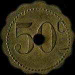 Jeton de n�cessit� de 50 centimes �mis Soci�t� Coop�rative des Fonderies de Bayard � Bayard-sur-Marne (52170 - Haute-Marne) - revers