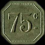 Jeton de nécessité de 75 centimes émis par le Casino de Beausoleil (06240 - Alpes Maritimes) - revers