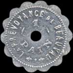 Jeton de n�cessit� de 1 pain �mis par la Soci�t� Coop�rative d'Alimentation - La Pr�voyance de Beauval (80630 - Somme) - avers
