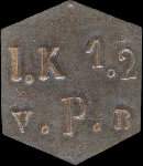 Jeton de n�cessit� de 1 1/2 kg de pain �mis par V. P. B. (Mairie) � Bernay (27300 - Eure) - avers