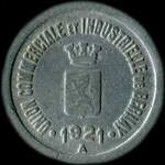 Jeton de n�cessit� de 10 centimes �mis en 1921 par l'Union Commerciale et Industrielle de Bernay (27300 - Eure) - revers