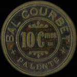 Jeton de nécessité de 10 centimes émis par le Bal Courbet - Palente à Besançon (25000 - Doubs) - avers