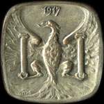 Jeton de nécessité de 10 centimes émis en 1917 (esssai en argent) par la Ville de Besançon (25000 - Doubs) - avers
