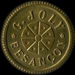 Jeton de nécessité de 25 centimes émis par G. Joly à Besançon (25000 - Doubs) - avers