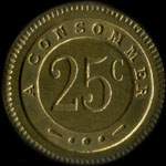 Jeton de nécessité de 25 centimes émis par G. Joly à Besançon (25000 - Doubs) - revers