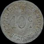 Jeton de n�cessit� de 10 centimes �mis par la Coop�rative des D�mobilis�s � B�ziers (34500 - H�rault) - avers