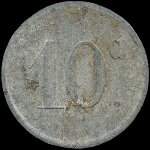 Jeton de n�cessit� de 10 centimes �mis par la Coop�rative des D�mobilis�s � B�ziers (34500 - H�rault) - revers
