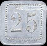 Jeton de n�cessit� de 25 centimes �mis par le Grand Caf� Glacier � B�ziers (34500 - H�rault) - revers