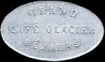Jeton de n�cessit� de 50 centimes �mis par le Grand Caf� Glacier � B�ziers (34500 - H�rault) - avers