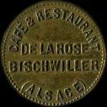 Jeton de n�cessit� de 10 centimes �mis par le Caf� & Restaurant de la Rose � Bischwiller (67240 - Bas-Rhin) - avers