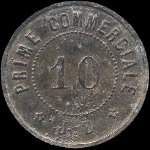 Jeton de n�cessit� de 10 centimes �mis par la Maison Duval � Le Blanc (36300 - Indre) - revers