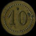 Jeton de n�cessit� de 10 centimes �mis par Bernardet � Blois (41000 - Loir-et-Cher) - revers