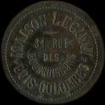 Jeton de nécessité de 10 centimes émis par la Maison Leguay - 31, Rue des Bourguignons - Bois-Colombes (92270 - Hauts-de-Seine) - avers