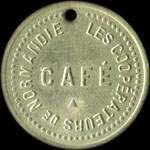 Jeton de nécessité de café émis par Les Coopérateurs de Normandie à Bonsecours (76240 - Seine-Maritime) - avers
