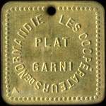 Jeton de nécessité de plat garni émis par Les Coopérateurs de Normandie à Bonsecours (76240 - Seine-Maritime) - avers