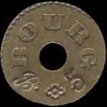 Jeton de nécessité de 5 centimes émis par le Mess des Sous-Officiers du 23e régiment d'Infanterie à Bourg-en-Bresse (01000 - Ain) - revers
