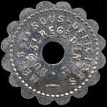 Jeton de nécessité de 25 centimes émis par le Mess des Sous-Officiers du 23e régiment d'Infanterie à Bourg-en-Bresse (01000 - Ain) - avers