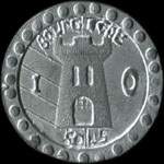 Jeton de 10 sous �mis par les Chevaliers de Franche-Comt� - Bourgogne - revers