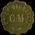 Jeton de nécessité sans valeur indiquée émis par l'Union Brunstatt - C.M (Cerlce Musical) à Brunstatt (68350 - Haut-Rhin) - avers