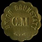 Jeton de n�cessit� sans valeur indiqu�e �mis par l'Union Brunstatt - C.M (Cerlce Musical) � Brunstatt (68350 - Haut-Rhin) - revers