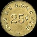 Jeton de 25 cents CHAS N.C.O. Open Mess - Ch�teauroux (36000 - Indre) - avers