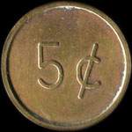 Jeton de 5 cents OOM-Evreux-Fauville - AB-France - Fauville (27930 - Eure) - revers