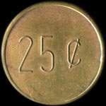 Jeton de 25 cents OOM-Evreux-Fauville - AB-France - Fauville (27930 - Eure) - revers