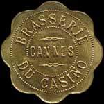Jeton de 75 centimes émis par la Brasserie du Casino à Cannes (06150 - Alpes-Maritimes) - avers