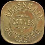 Jeton de 1 franc émis par la Brasserie du Casino à Cannes (06150 - Alpes-Maritimes) - avers
