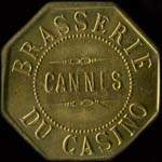 Jeton de 60 centimes émis par la Brasserie du Casino à Cannes (06150 - Alpes-Maritimes) - avers