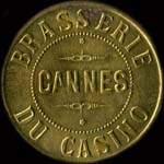 Jeton de 2 francs émis par la Brasserie du Casino à Cannes (06150 - Alpes-Maritimes) - avers
