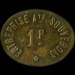 Jeton de 1 franc émis par l'Entreprise Auguste Sauvebois à Cannes (06150 - Alpes-Maritimes) - avers