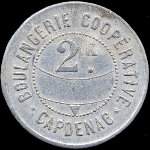 Jeton de 2 kg de la Boulangerie Coop�rative de Capdenac (12700 - Aveyron) - avers
