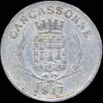 Jeton de 10 centimes 1917 type 1 de l'Union des Commerçants de Carcassonne (11000 - Aude) - avers