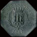 Jeton de 25 centimes 1917 type 1 de l'Union des Commerçants de Carcassonne (11000 - Aude) - avers