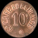 Jeton de 10 centimes de Serres - Grand Caf� de la Place � Castelsarrasin (82100 - Tarn-et-Garonne) - revers