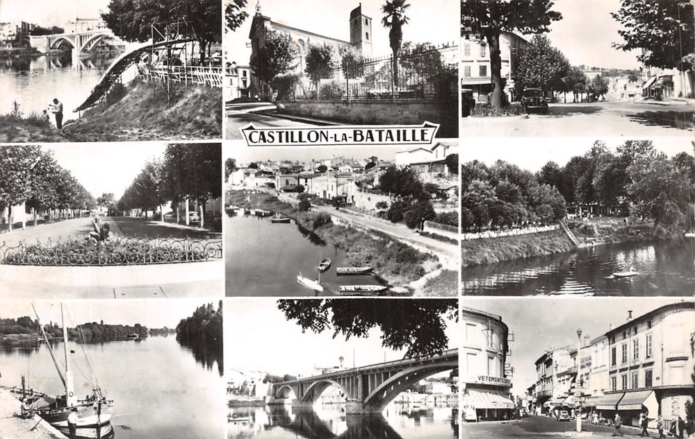 Castillon-la-Bataille (33350 - Gironde) - Carte multivues