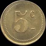Jeton de 5 centimes Au Printemps - Ch. Desplats à Castres (81100 - Tarn) - revers